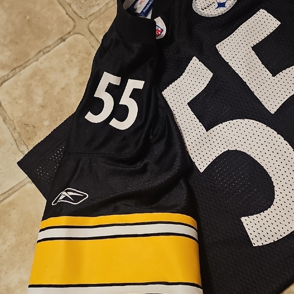 Reebok Pittsburgh Steelers Super Bowl 2006 On Field - SzLarge  Jersey Porter #55 - Picture 4 of 4